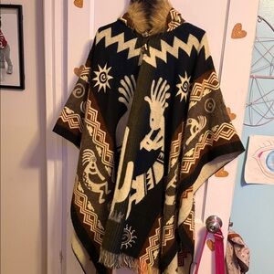 Tribal Patterned Poncho